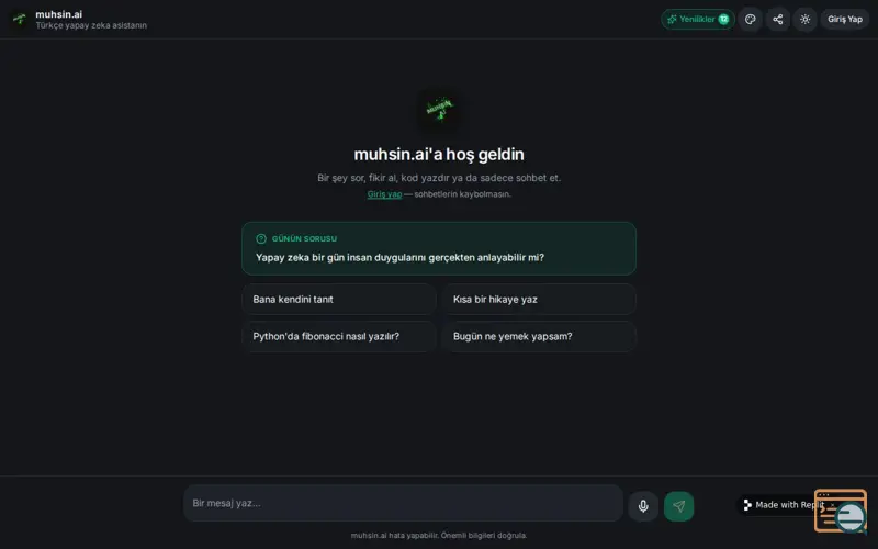 Screenshot of muhsin.ai