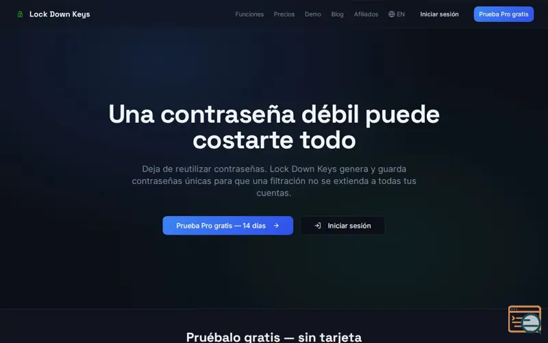 Screenshot of Lock Down Keys