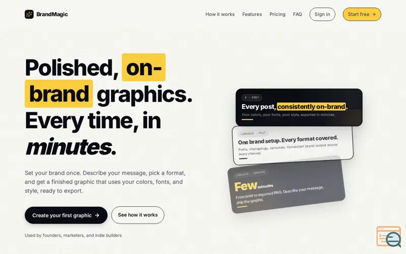 Screenshot of BrandMagic