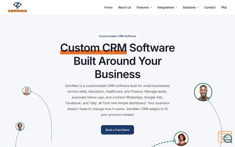 Screenshot of ZemNeo CRM, a launch using MediaElement.js