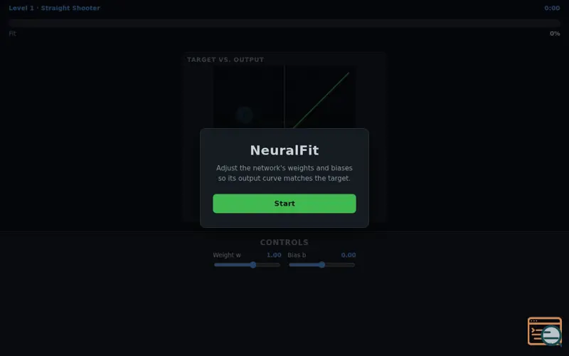 Screenshot of NeuralFit game