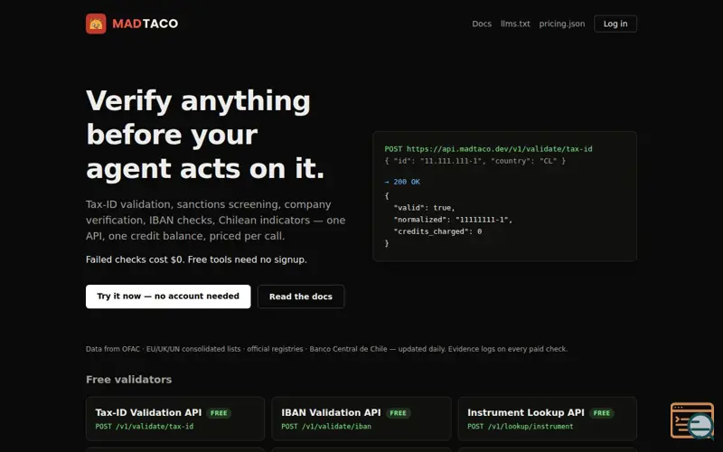Screenshot of MadTaco