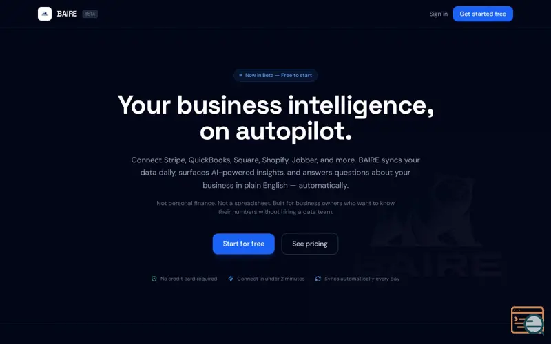 Screenshot of Baire