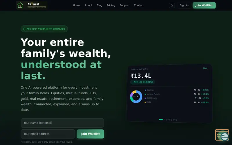 Screenshot of Virasat