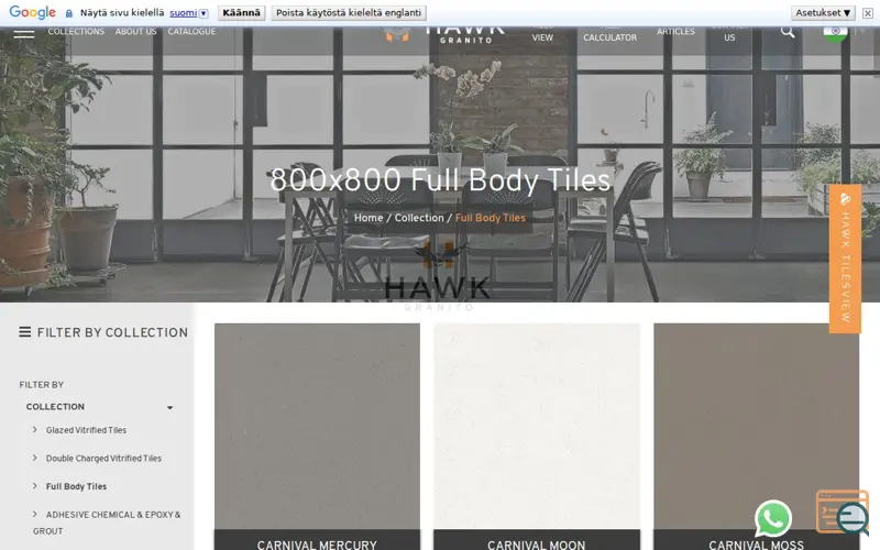 Screenshot of Hawk Granito Pvt Ltd