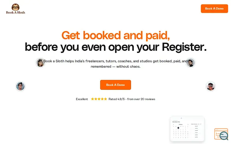 Screenshot of Book A Sloth, a launch using YITH WooCommerce