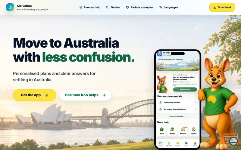 Screenshot of Move to Australia with Less Confusion | ArrivaRoo
