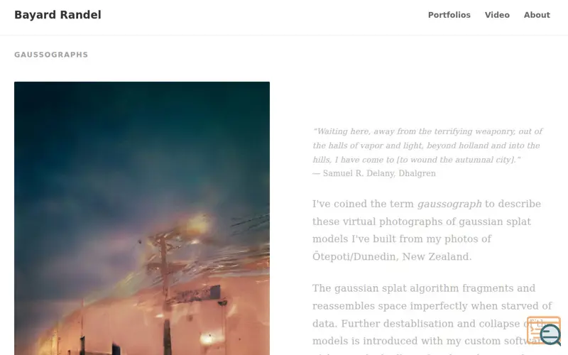 Screenshot of Gaussographs