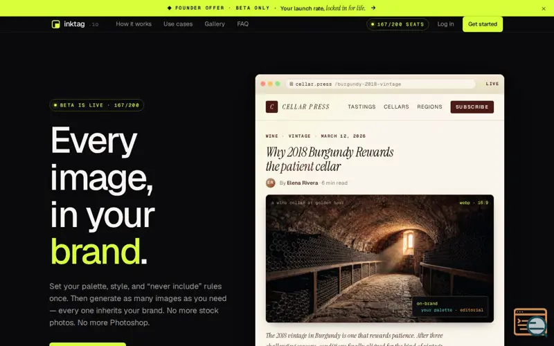 Screenshot of Inktag