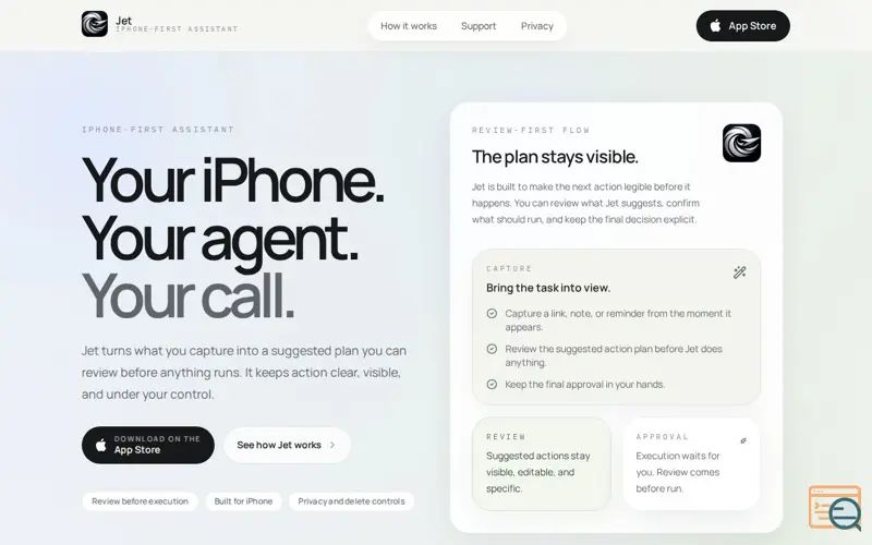 Screenshot of Jet: AI Agent