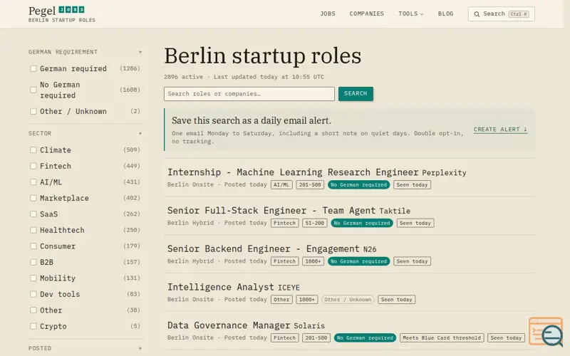 Screenshot of Pegel