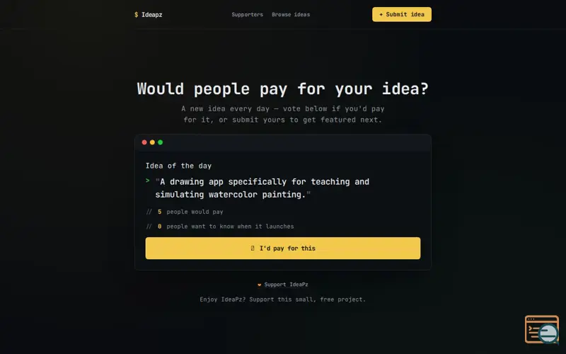 Screenshot of Ideapz 