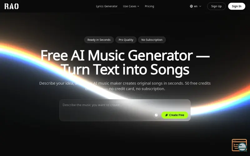 Screenshot of RaoMusic