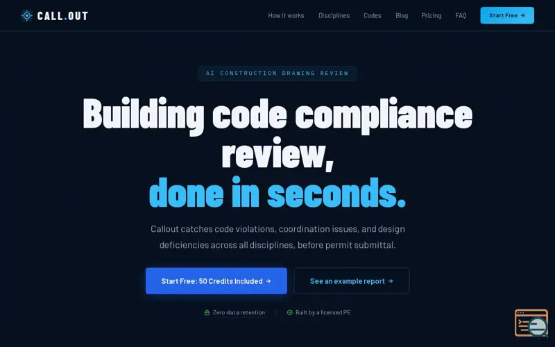 Screenshot of Callout, a launch using SourceForge