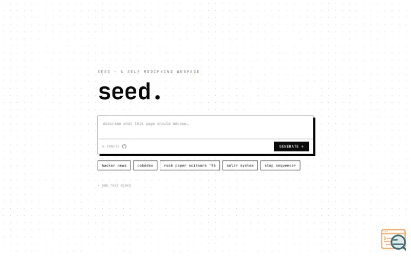 Screenshot of seed.