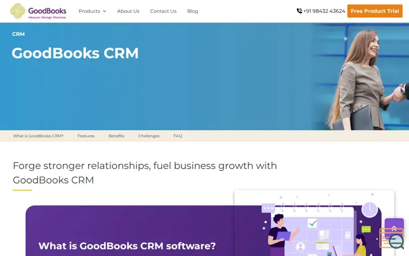 Screenshot of GoodBooks CRM Suite