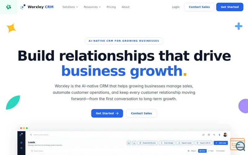 Screenshot of Worxley CRM, a launch using Zoom