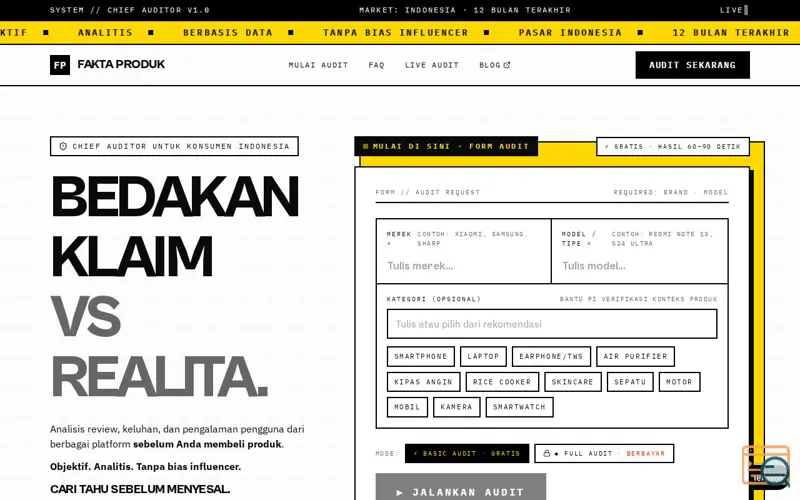 Screenshot of FaktaProduk