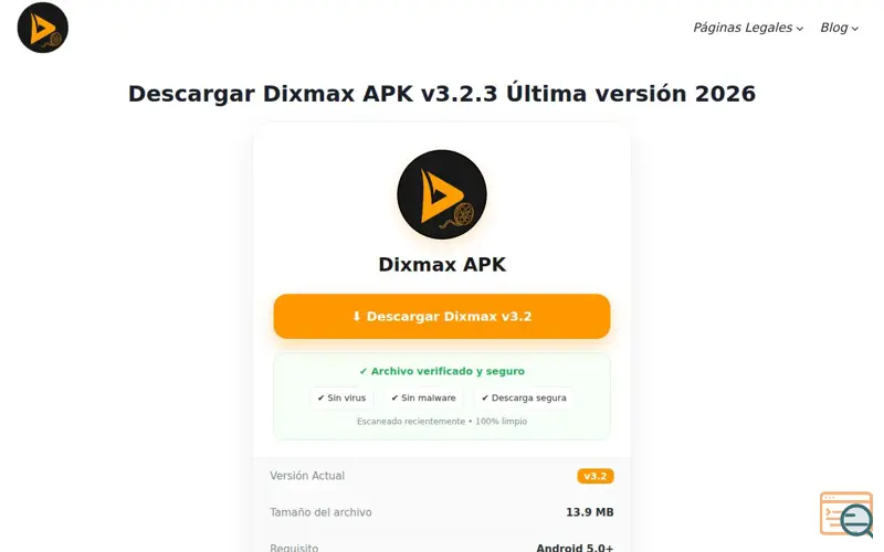 Screenshot of Dixmax