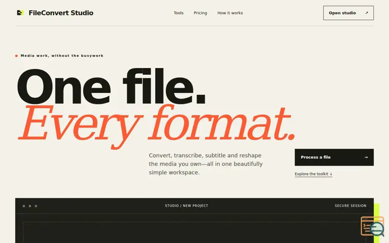 Screenshot of FileConvert Studio  