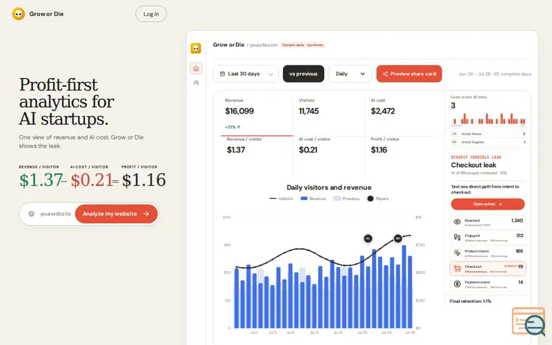 Screenshot of Grow or die