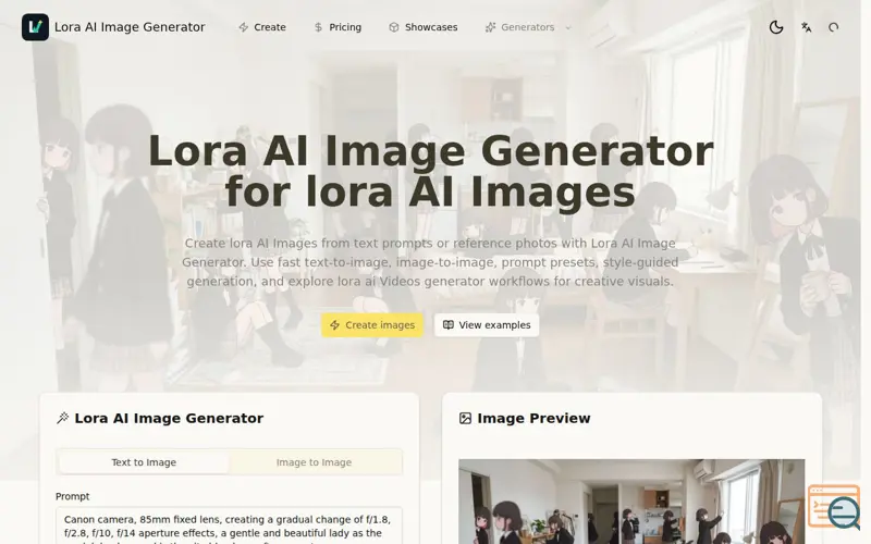 Screenshot of loraai.pro