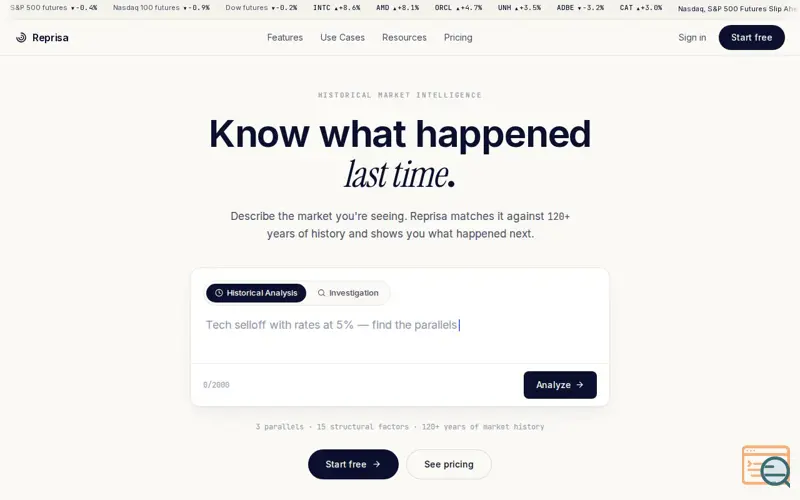 Screenshot of Reprisa AI