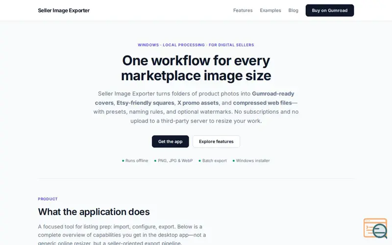 Screenshot of Seller Image Exporter