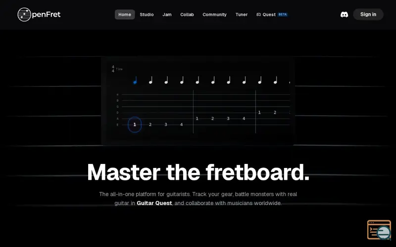 Screenshot of OpenFret