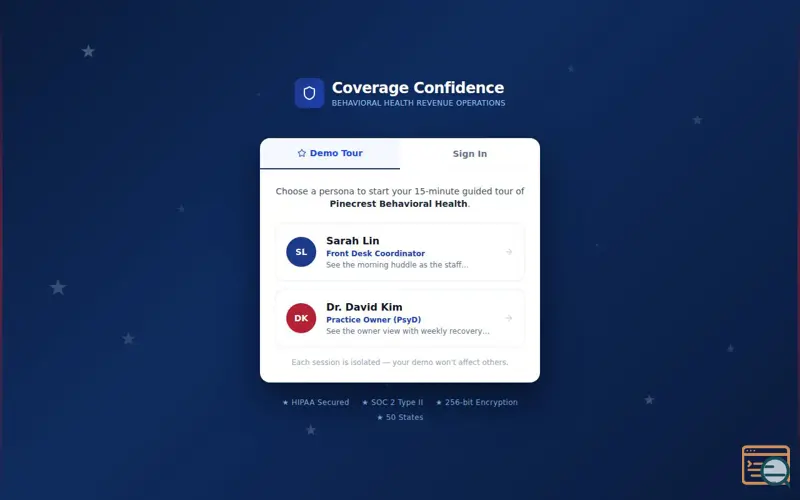 Screenshot of Coverage Confidence