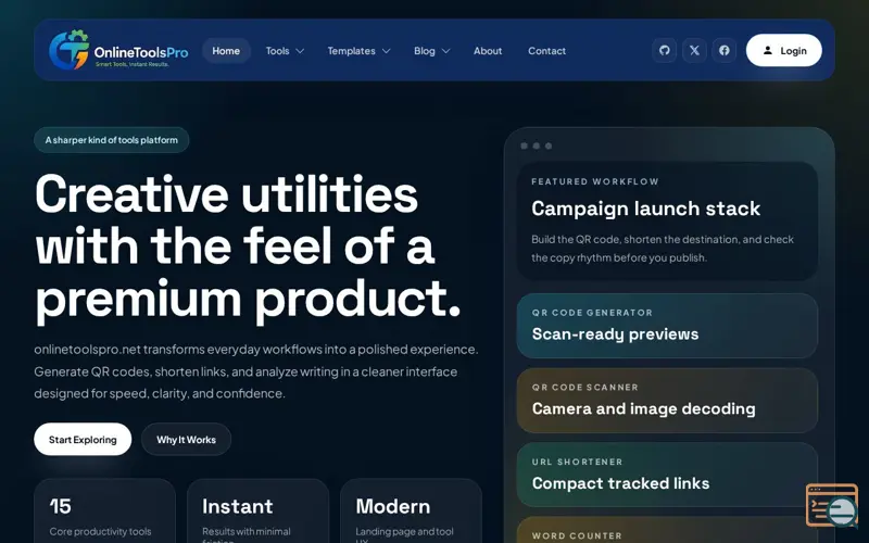 Screenshot of onlinetoolspro.net