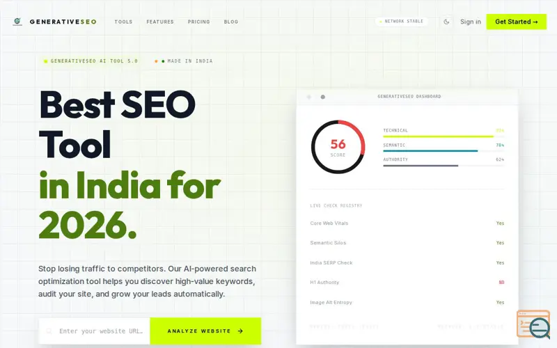 Screenshot of GenerativeSEO