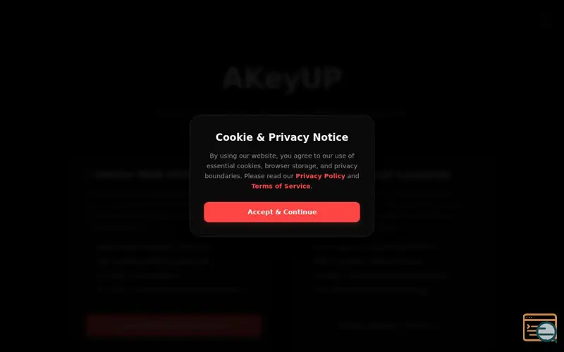 Screenshot of AKeyUP