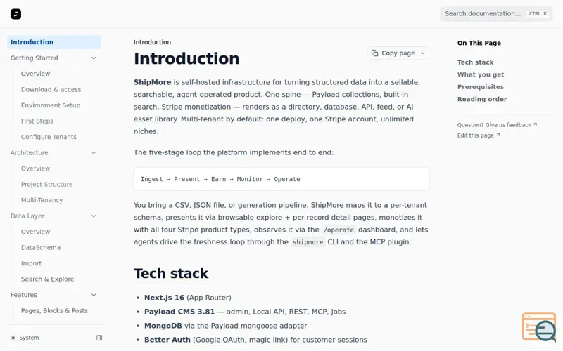 Screenshot of ShipMore