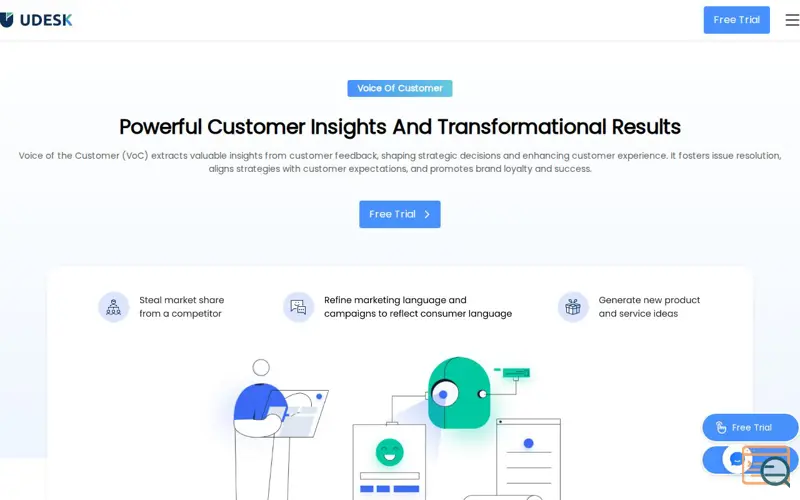 Screenshot of Udesk Voice Of Customer