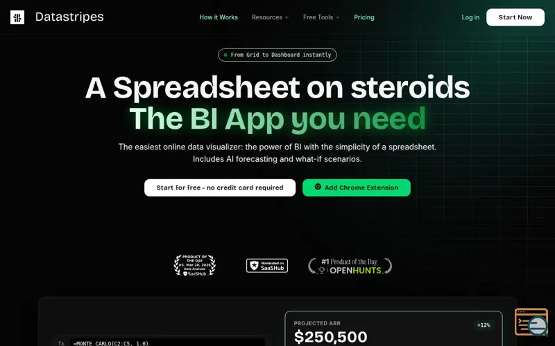 Screenshot of Datastripes
