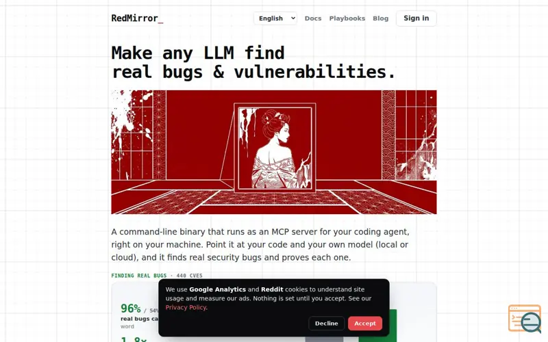 Screenshot of RedMirror - formal verification for bug finding