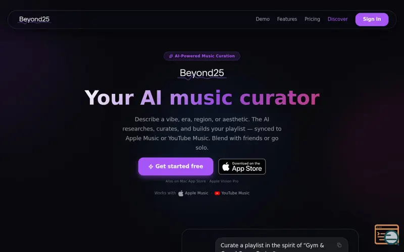 Screenshot of Beyond25, a launch using Expo