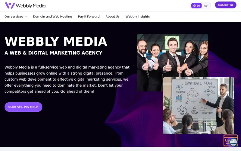 Screenshot of Webbly Media