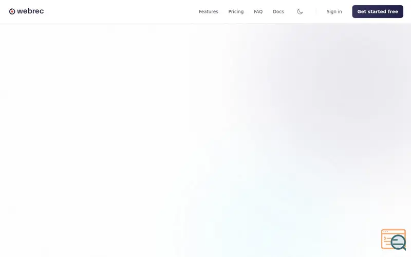 Screenshot of Webrec