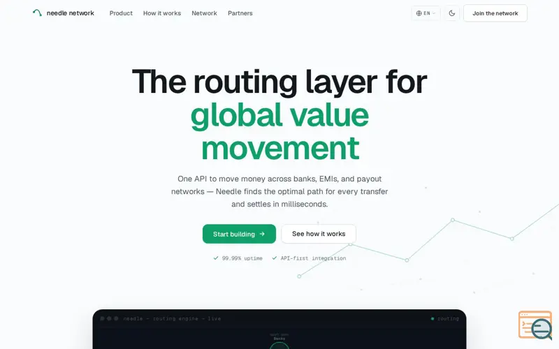 Screenshot of Needle Network