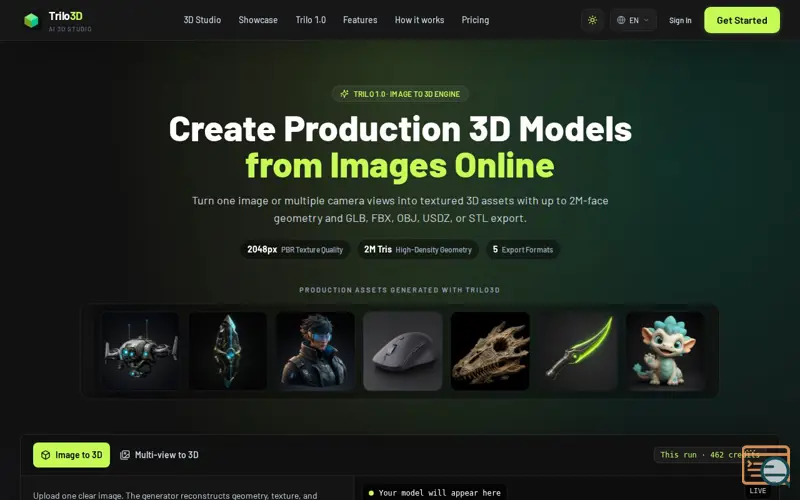 Screenshot of Trilo3D