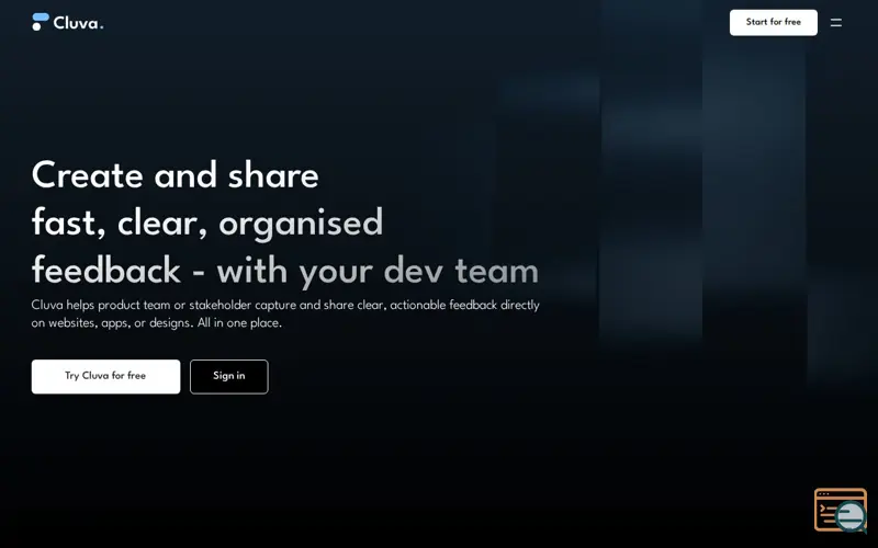Screenshot of Cluva 