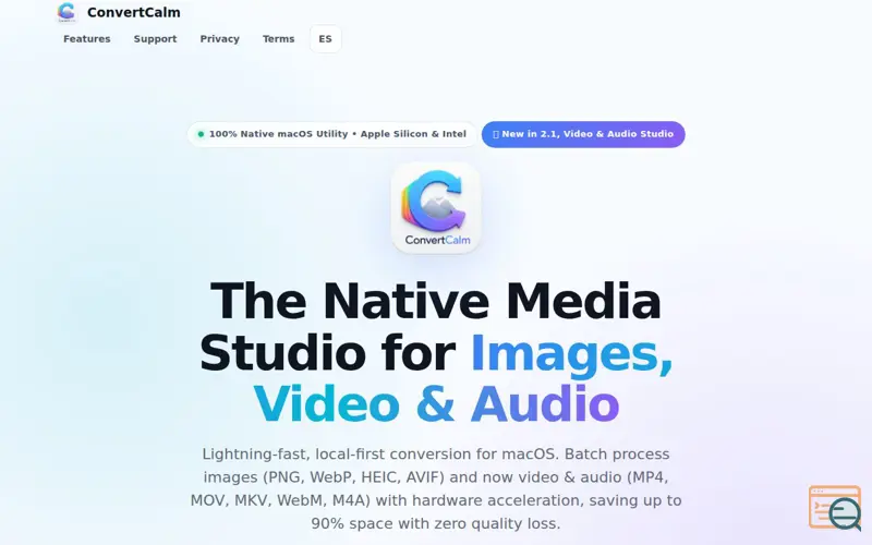 Screenshot of ConvertCalm