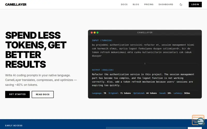 Screenshot of CamelLayer