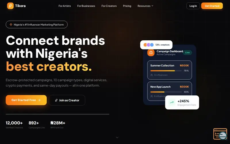 Screenshot of Tikora