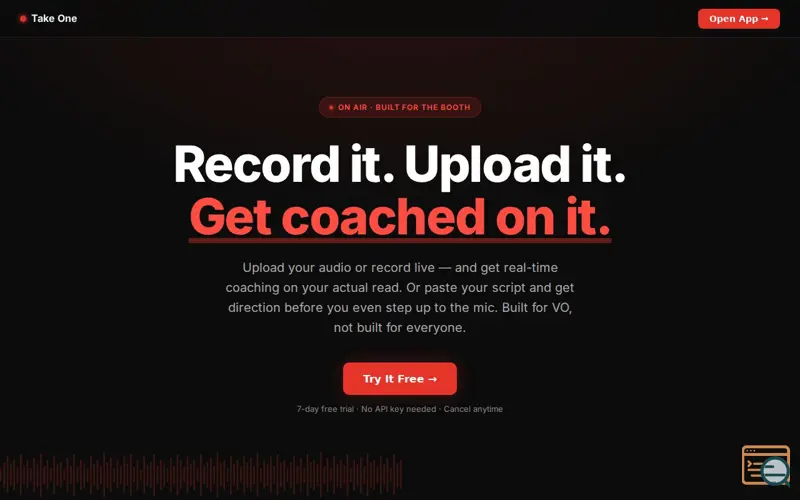 Screenshot of Take One