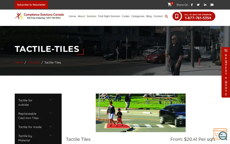 Screenshot of Tactile Tiles, a launch using HostPapa DNS