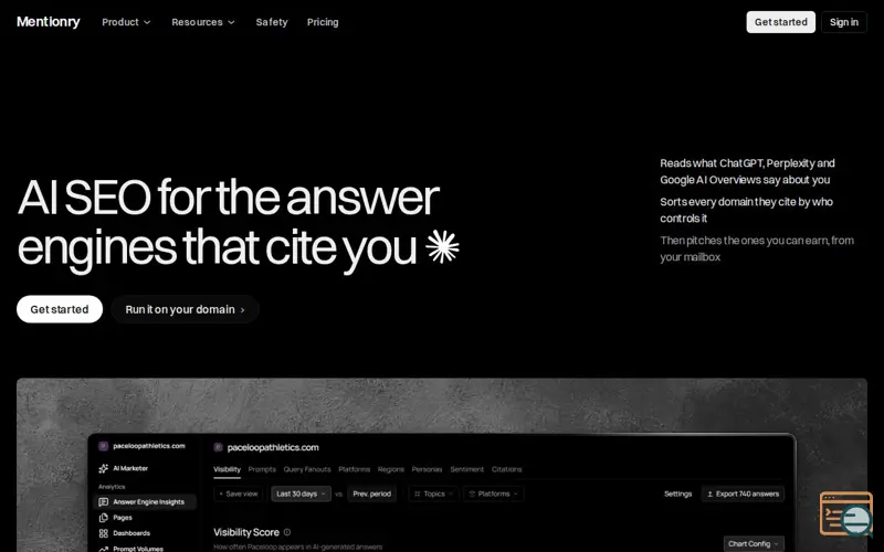 Screenshot of Mentionry