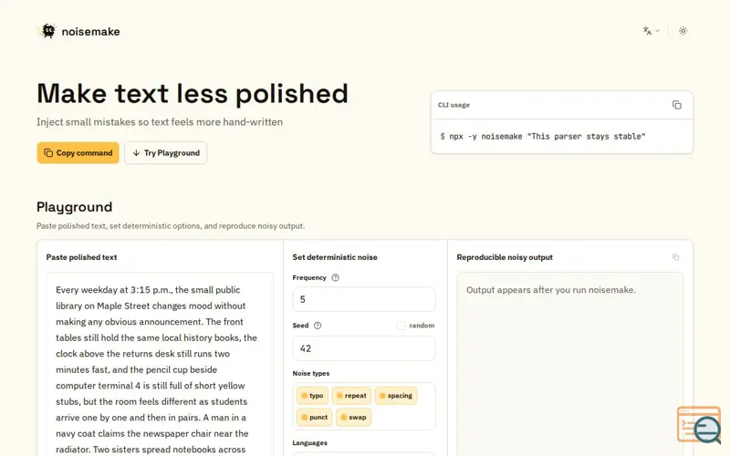 Screenshot of NoiseMake